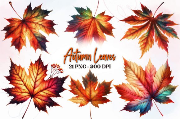 Autumn Leave Font: Watercolor Charm for Fall Designs