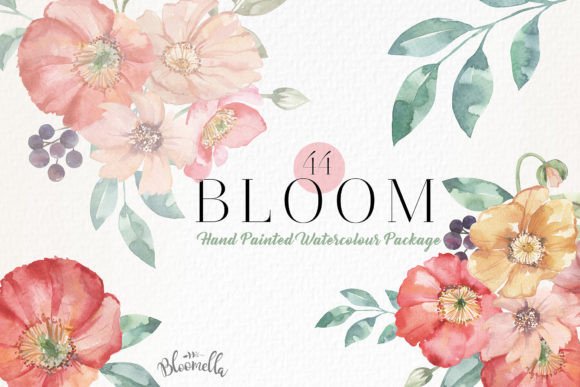 Coral Floral Clipart Watercolor: Adding Organic Warmth to Modern Design