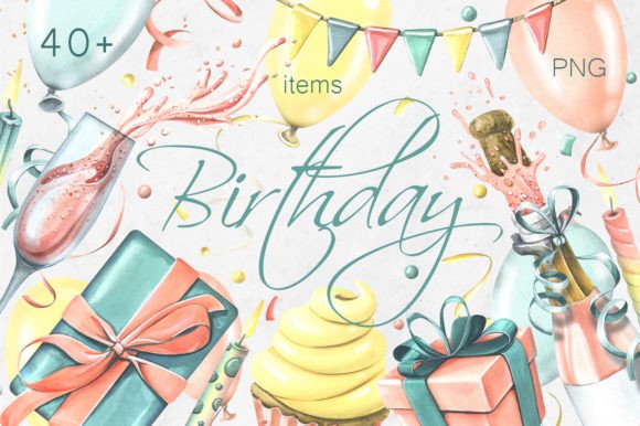 How to Use Birthday Stylish Watercolor Clipart