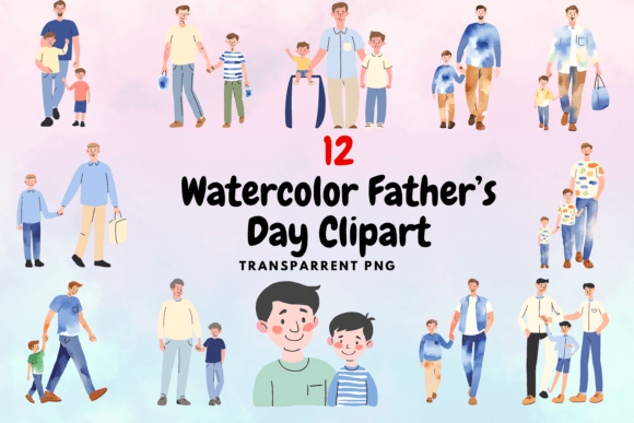 Mastering Watercolor Father's Day Clipart