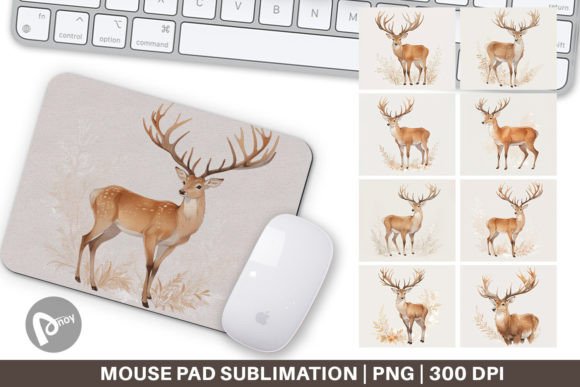 Mouse Pad Watercolor Deer: A Display Font with Gentle Character