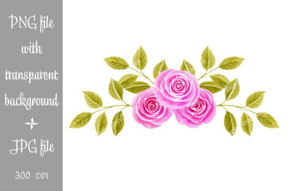 Roses Flowers Bouquet. Watercolor Paint. – A Font with Artistic Soul