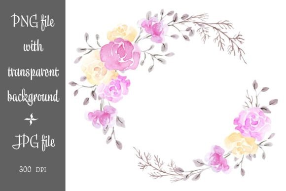 Roses Round Frame Watercolor Sublimation: A Designer's Guide to This Versatile Design Asset