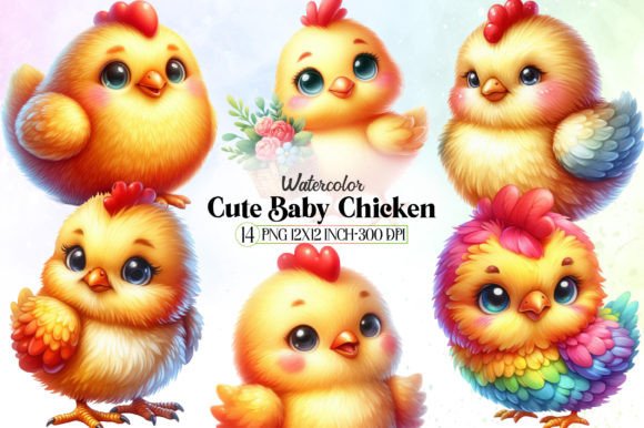 The Allure of Watercolor Cute Baby Chicken Clipart