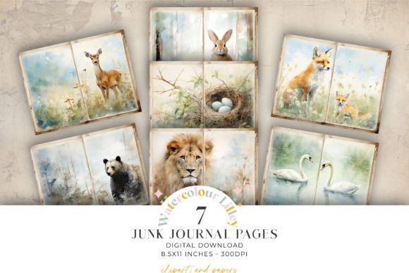 The Handcrafted Charm of Watercolor Junk Journal Bifold Pages
