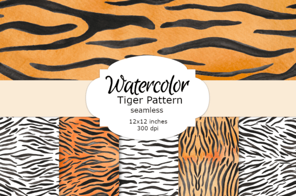 Tiger Pattern Watercolor: A Bold Display Font for Creative Branding