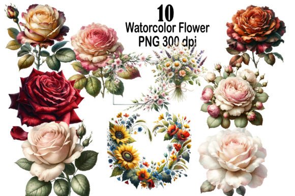 Watercolor Blush Pink Roses Clipart PNG Guide