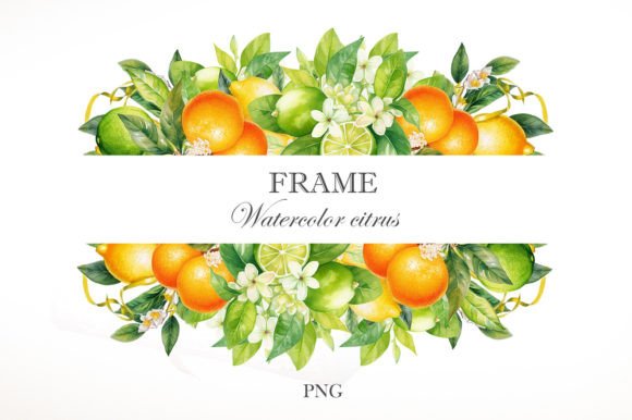 Watercolor Citrus Frame: A Handcrafted Typeface for Bold Branding