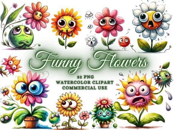 Watercolor Flowers Clipart – Flower PNG