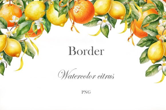 Watercolor Lemon and Orange Border PNG: A Designer’s Guide